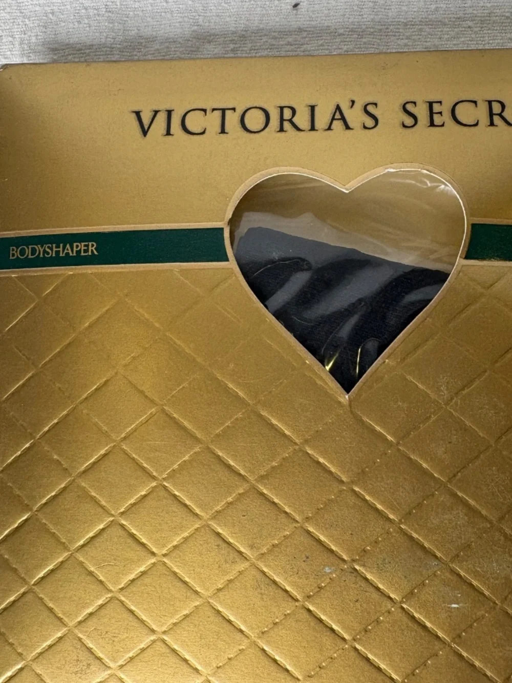 Vtg Victoria's Secret Lingerie for Legs Jet Black Medium Bodyshaper Pantyhose